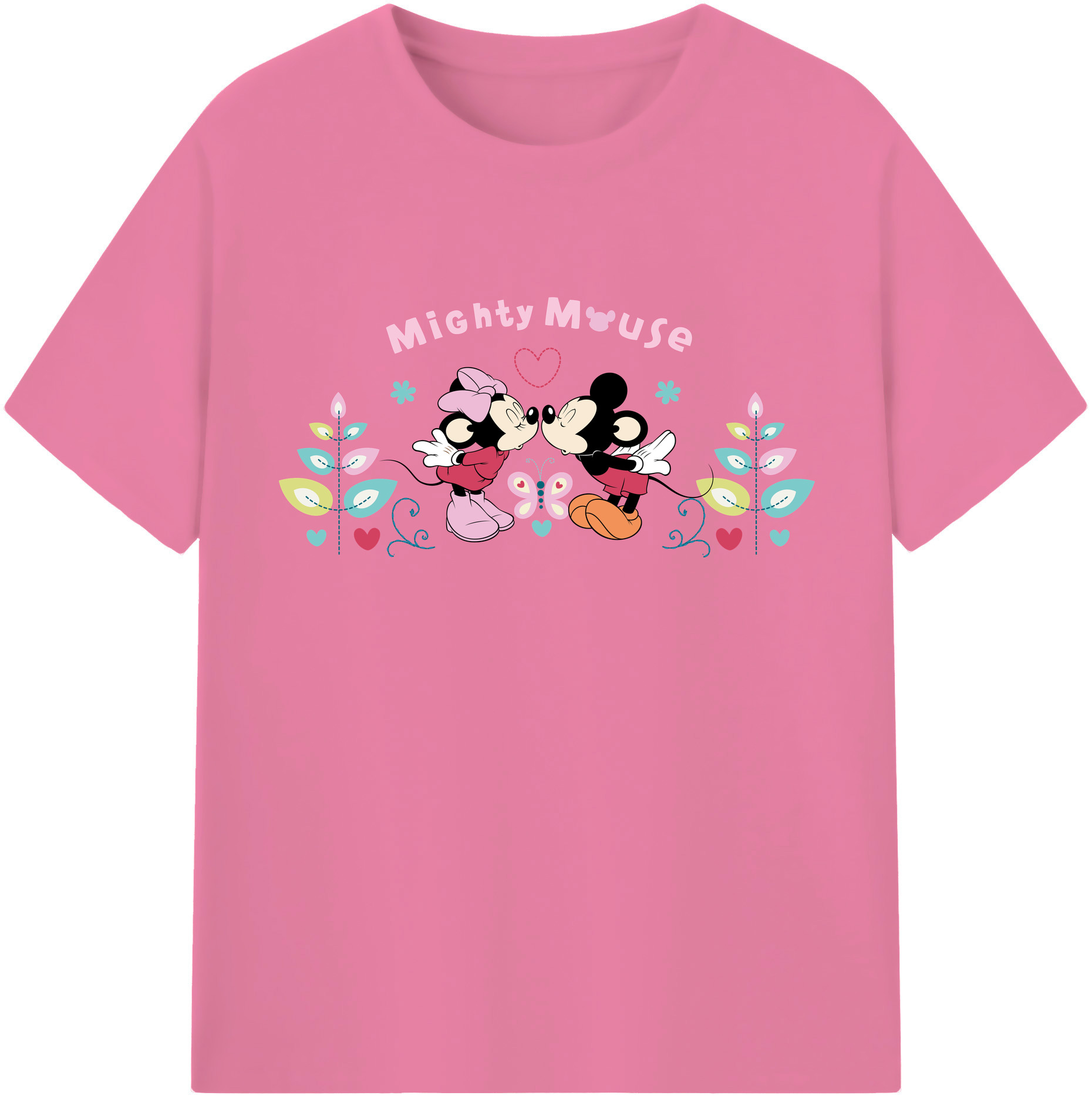 （画像用） ミッキーマウス Mickey Mouse 綿100％半袖Tシャツ（フロントプリント）